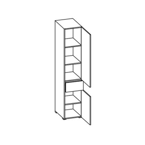 PELIPAL QUICKSET 996 high cabinet 1560mm, white gloss - Image 4